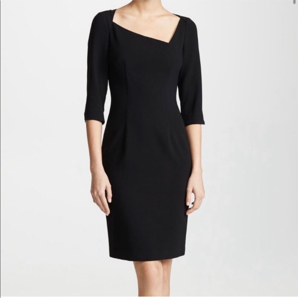 Beautiful Black Halo Jackie O 3/4 Sleeve Dress - stunning crowd stopping.